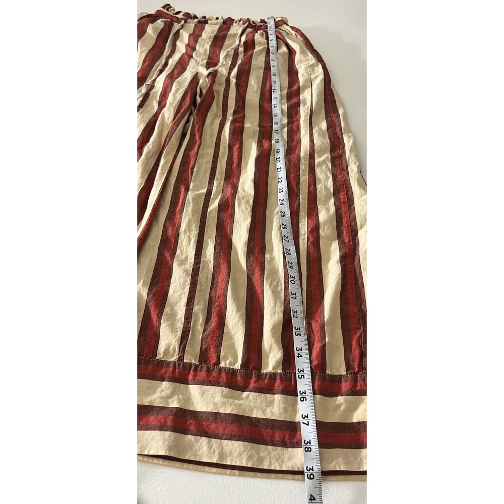 Free People Free est Solara Pants Striped Printed Mid-rise Wide-leg Pockets S - Picture 8 of 13